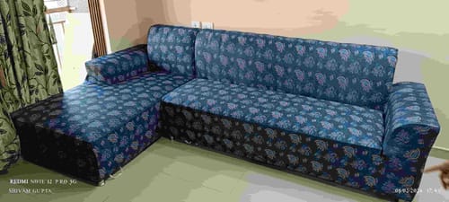 Customer photo review of Watercolour Paisley Elastic L-Shape Sofa Slipcovers