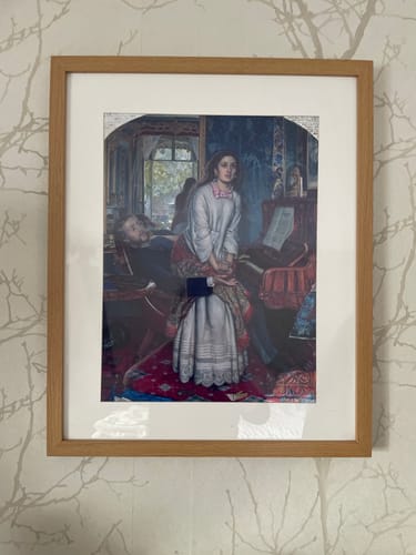 Customer photo review of The Awakening Conscience, vintage artwork by William Holman Hunt, A3 (16x12") Poster Print