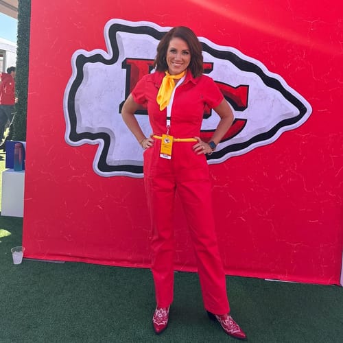 Customer photo review of Pit Crew Jumpsuit Red Hot