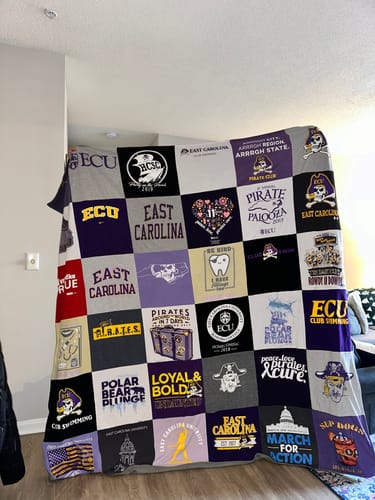T-shirt quilt featuring east carolina university pirates by Bree from NC