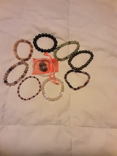 Customer photo review of Golden Healer & Fire Quartz (Hematoid Quartz) Bracelet 8mm beads