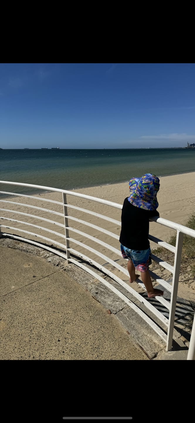 Customer photo review of Space Dinosaurs Beach Hat