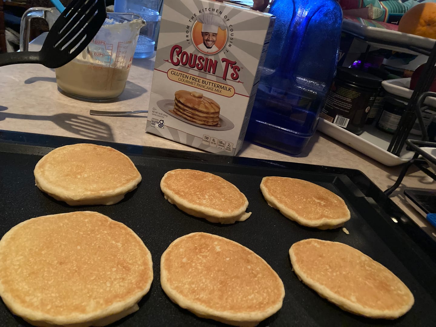 Customer photo review of Cousin T's Gourmet Gluten Free Buttermilk Pancake Mix