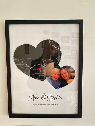 Customer photo review of Carte + Photo - Affiche Personnalisée