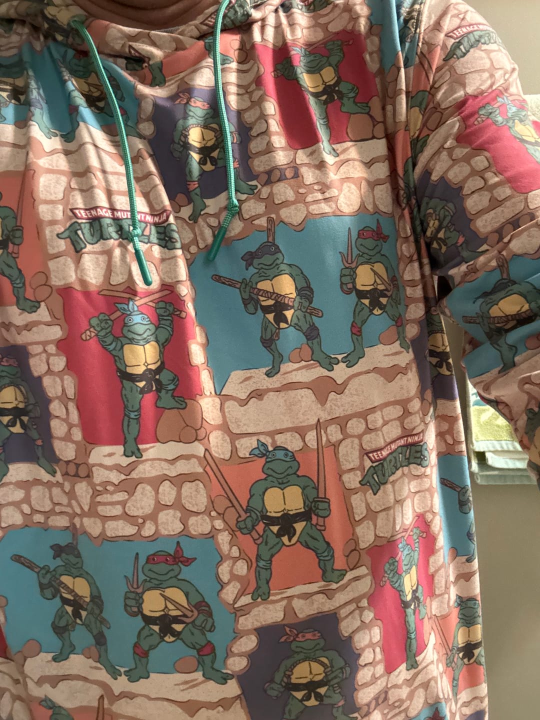 Customer photo review of Teenage Mutant Ninja Turtles "Cowabunga Covers" – Performance Hoodie