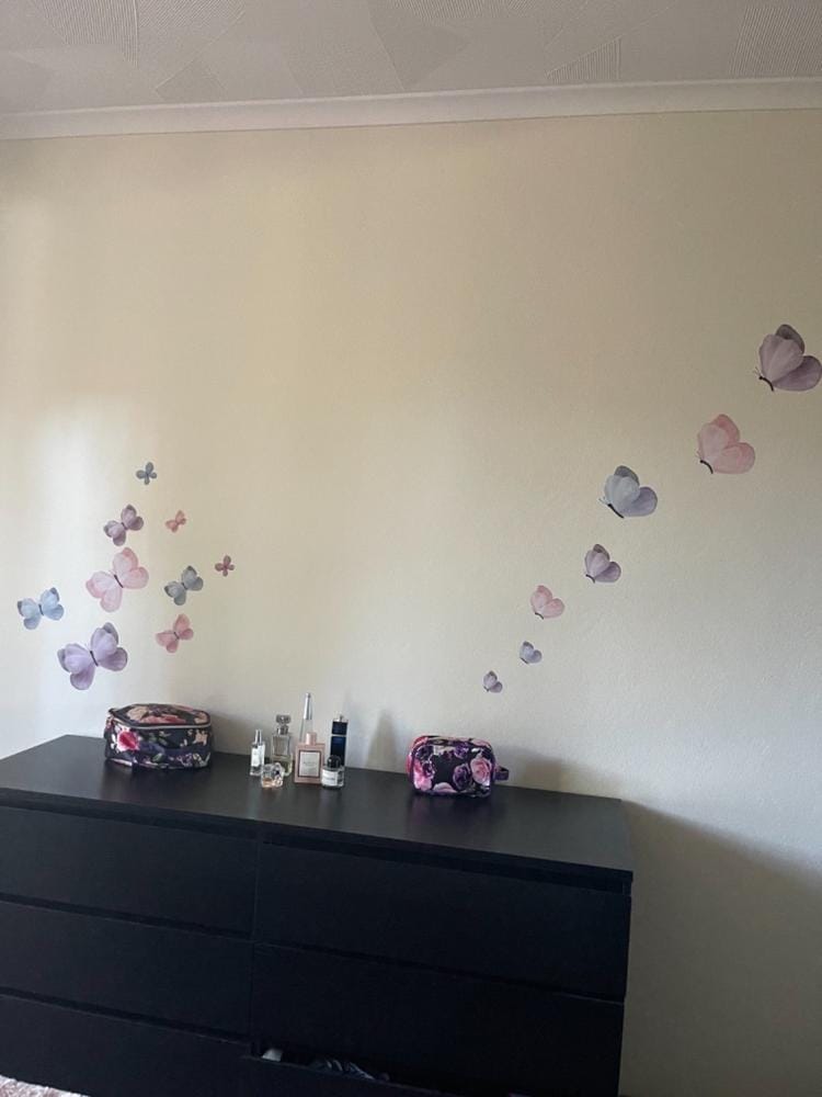 Customer photo review of extras sheet butterflies wall sticker