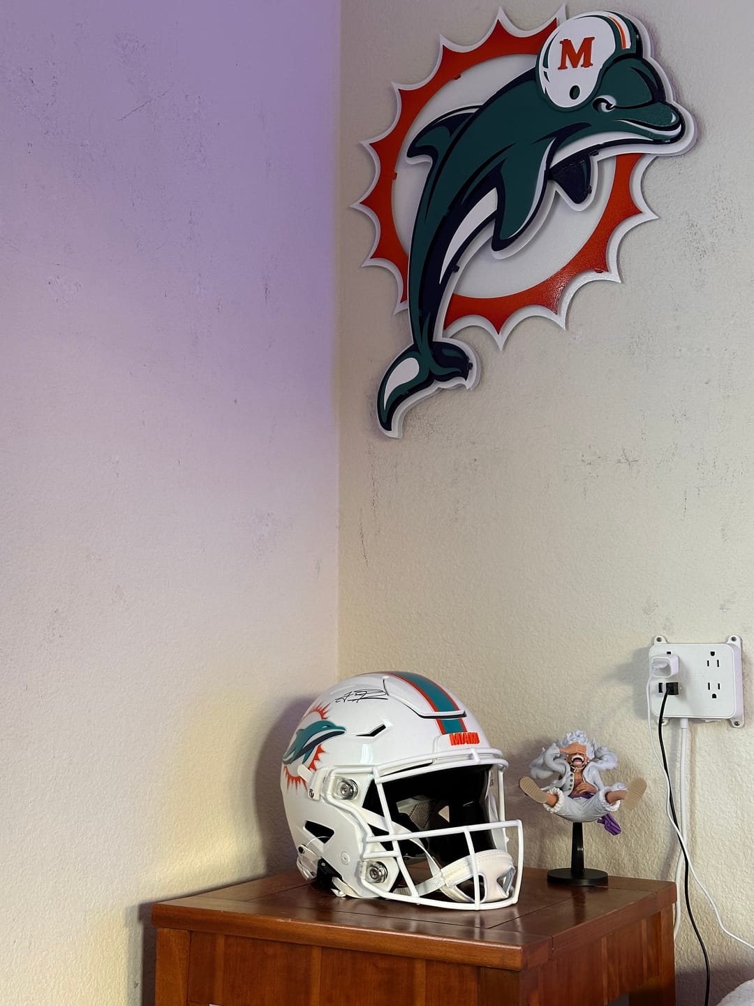 Customer photo review of Miami Dolphins Throwback "1997" 3D Vintage Metal Wall Art