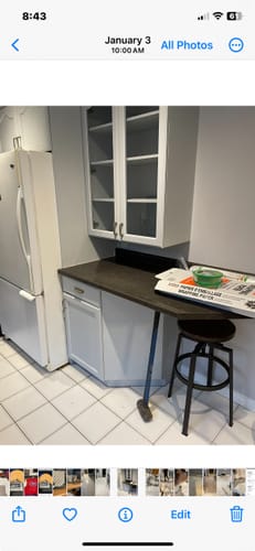 Customer photo review of Base Cabinets Finished Side Panel - 24 3/4" Width x 35" High