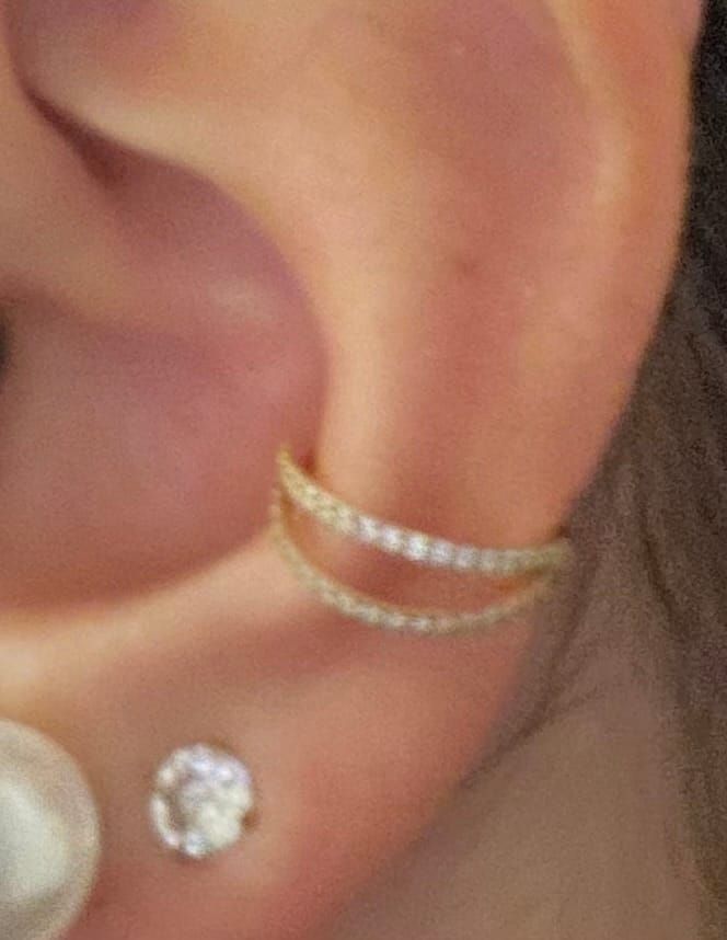 Customer photo review of Double Clicker Piercing | Titan