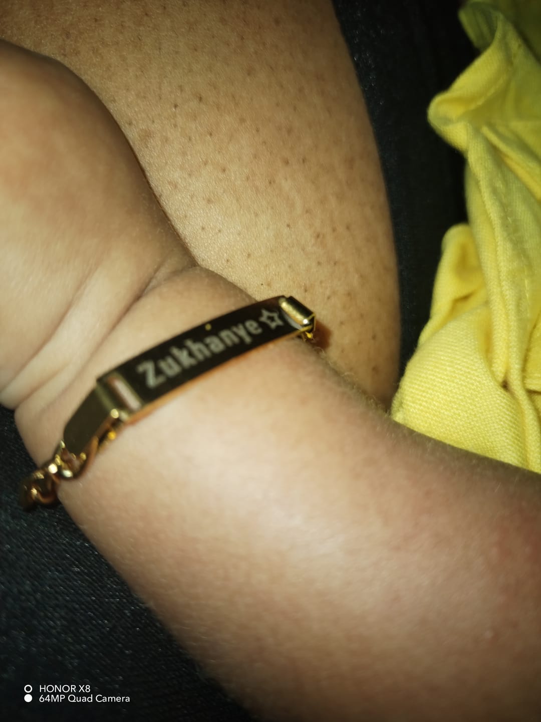 Customer photo review of Baby Name Bracelet