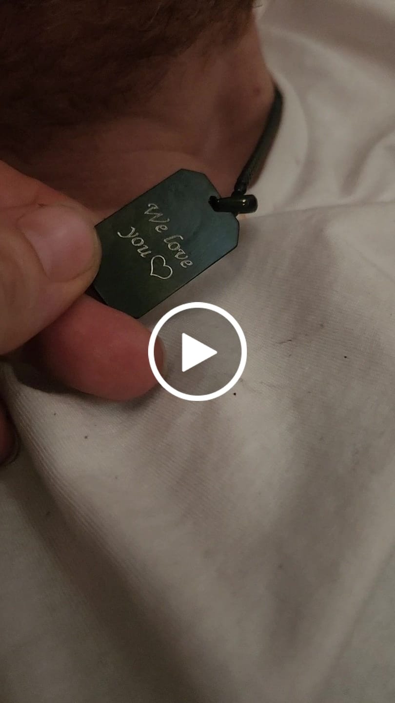 Customer video review of Matte Modern Dog Tag
