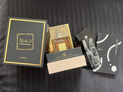 Customer photo review of Lattafa Khamrah Eau De Parfum For Unisex