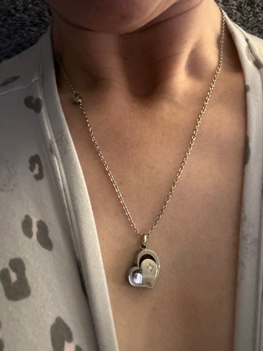 Customer photo review of Heart Urn Pendant