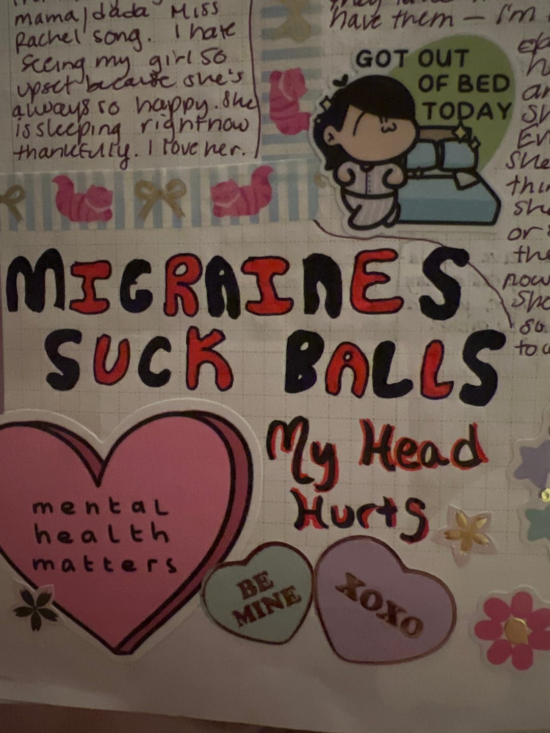 Customer photo review of Sticker sheet - Daily Self-Care rewards (Set of 2)