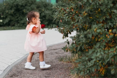 Customer photo review of Girls Cotton Linen Dress