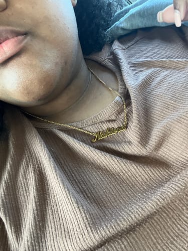Customer photo review of Personalized Name Necklace