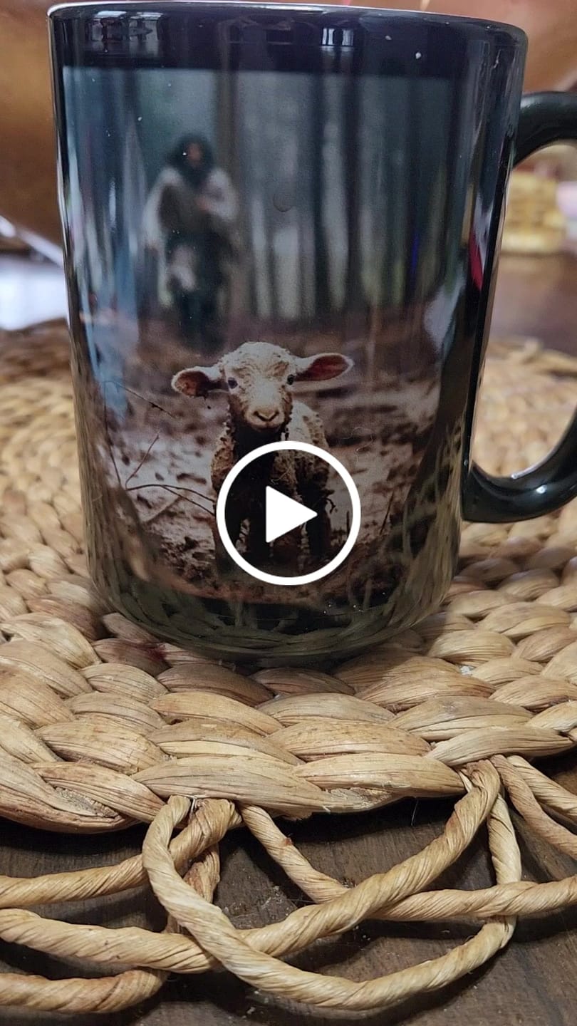 Customer video review of Jesus With The Sheep, Jesus Running After Lamb Coffee Mug (Without Text)