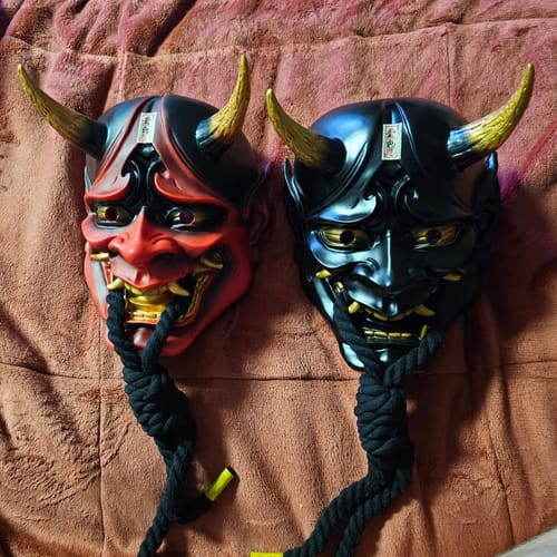 M S. review of Black Handcrafted Ghost Hannya Resin Mask image 1 out of 1