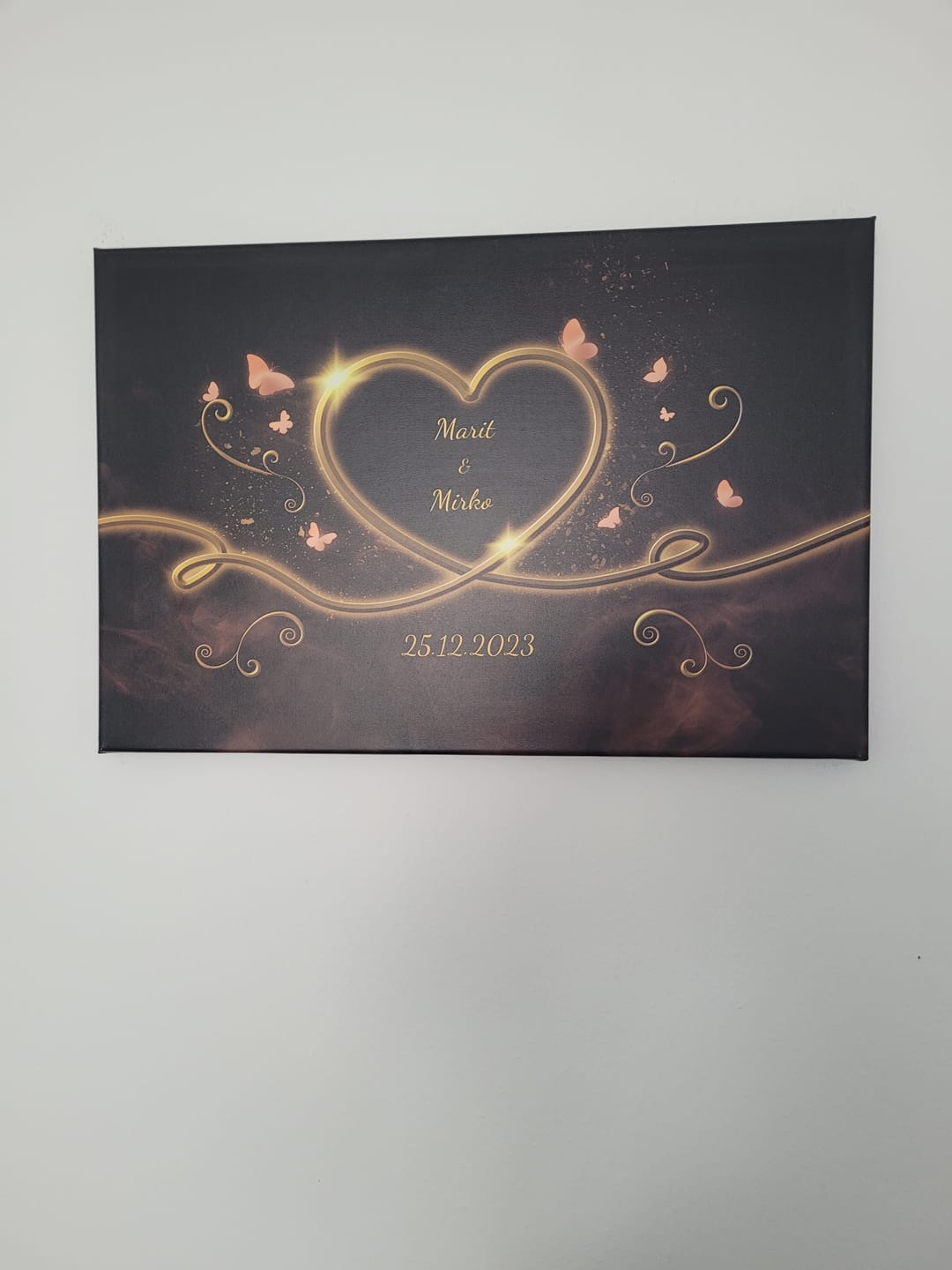 Customer photo review of Leuchtende Liebe - Paar-Leinwand