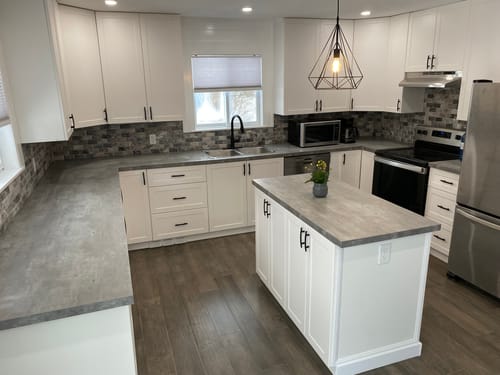 Customer photo review of 24" Wide Base Cabinet - Thermofoil Doors