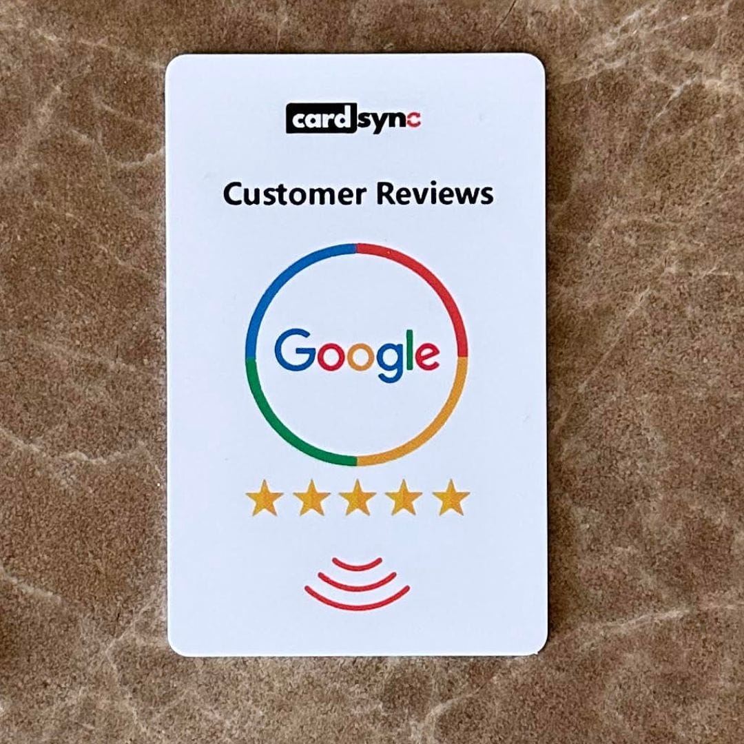 Customer photo review of Google Review Cards