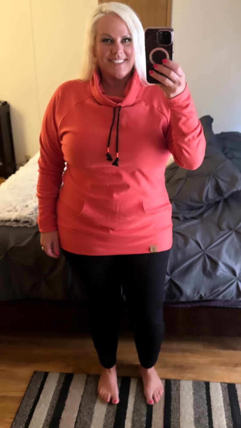 Customer photo review of *Pre-Sale* Cowl Sweatshirt (Fleece)