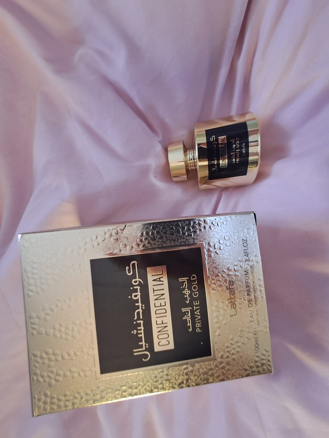 Customer photo review of Confidential Private Gold Lattafa Perfumes 100ml