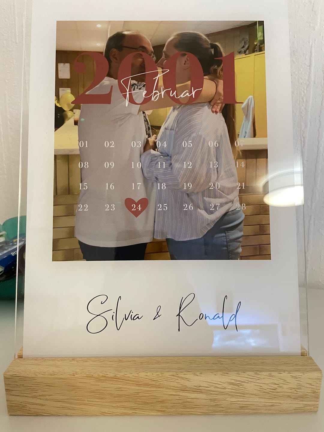 Customer photo review of Euer Love-Datum (Acryl-Glas)