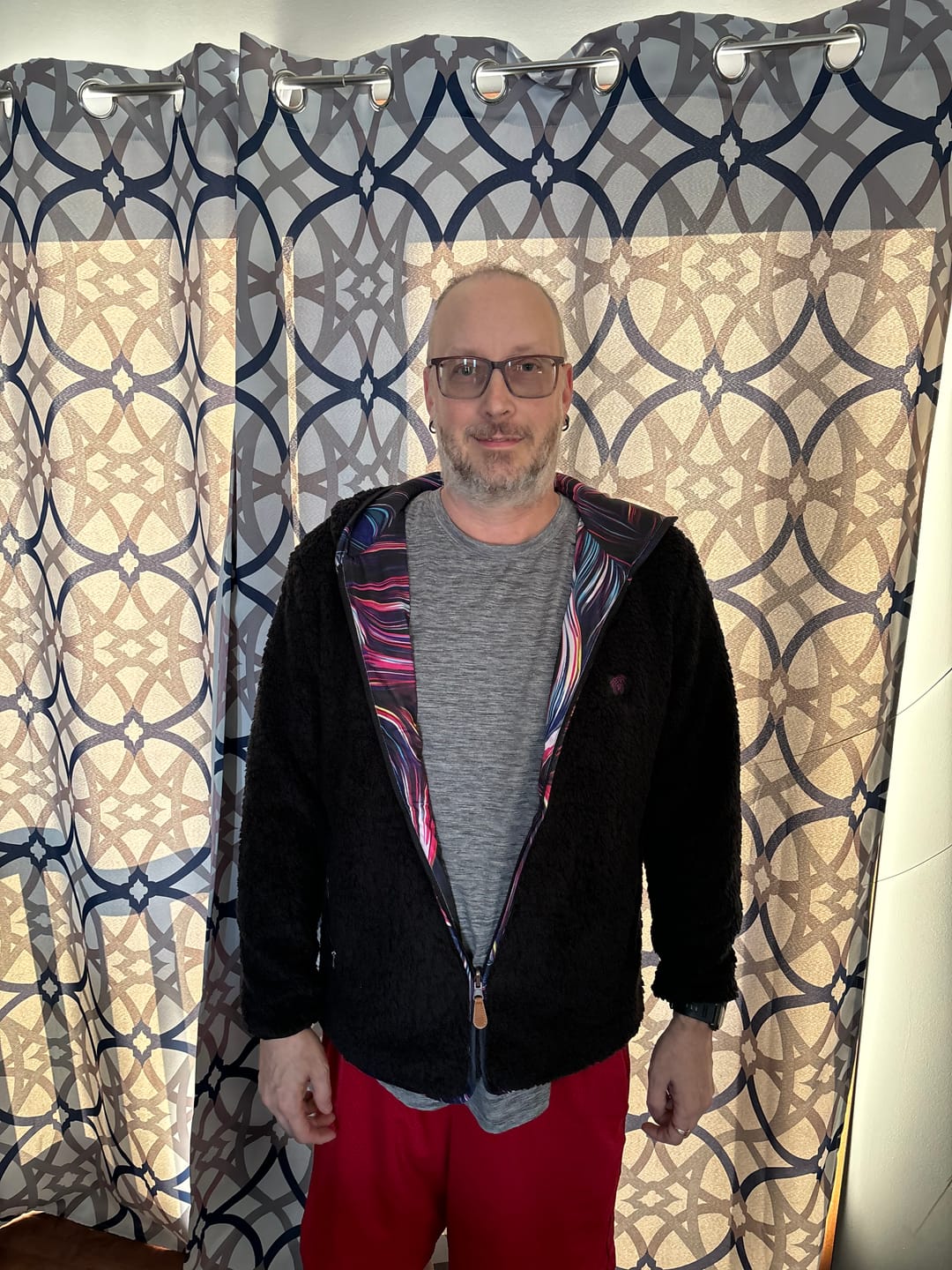 Customer photo review of Reversible Sherpa Full Zip Hoodie