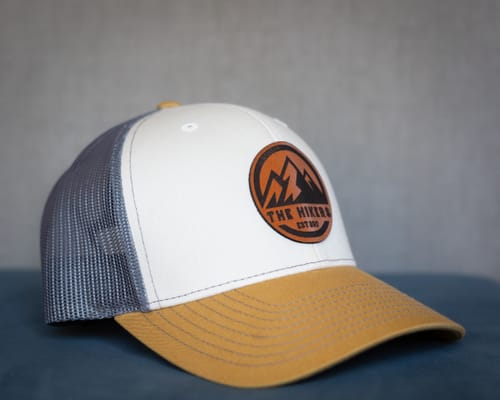 Customer photo review of Custom Leather Patch Trucker Hat - Richardson 112
