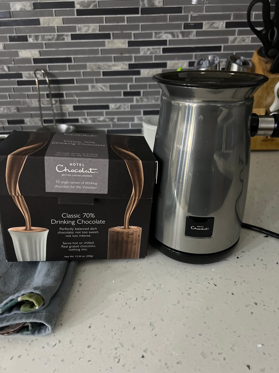 Customer photo review of Classic 70% Hot Chocolate Flakes