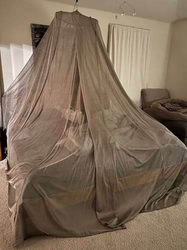 Customer photo review of FaradayLabz™ Silver EMF Protection Bed Canopy