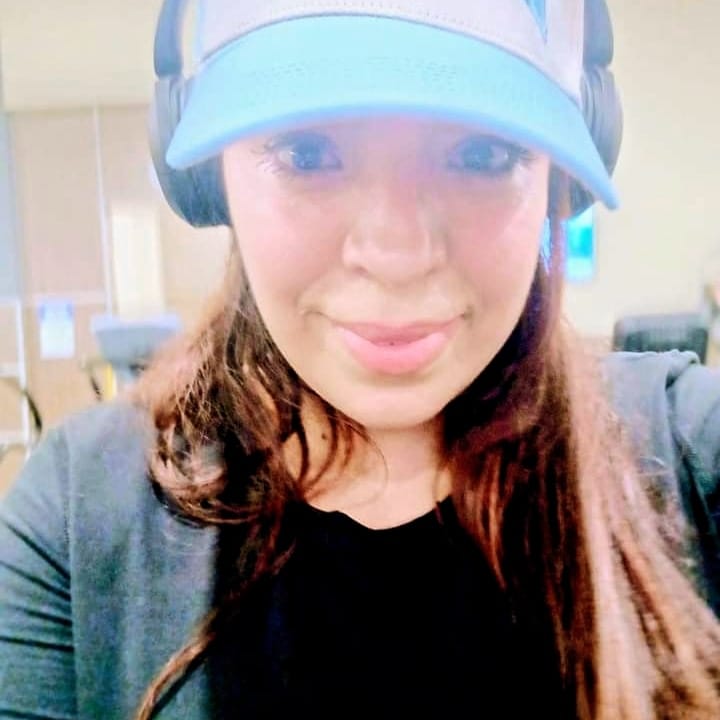 Customer photo review of ‘YHWH’ Structured SnapBack - Cream/Baby Blue