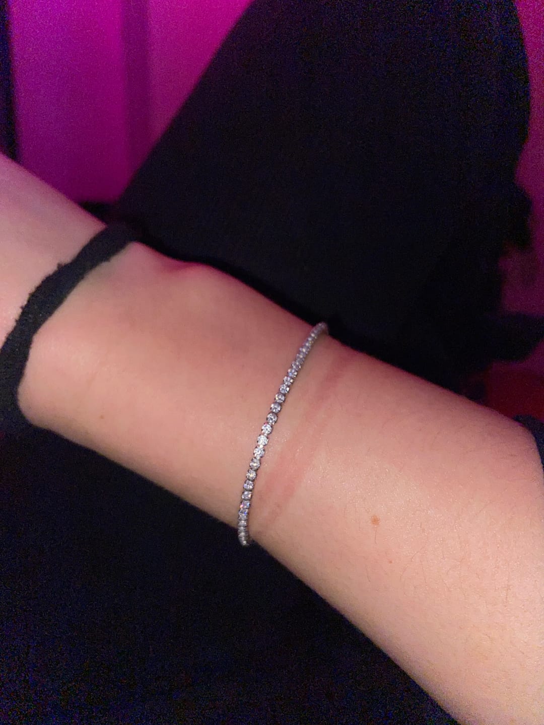 Customer photo review of Cordelia Silver Tennis Bracelet