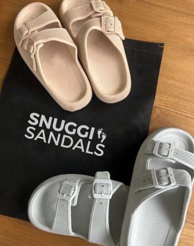 Customer photo review of The Snuggi Sandals