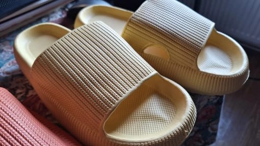 Customer photo review of The Snuggi Sandals