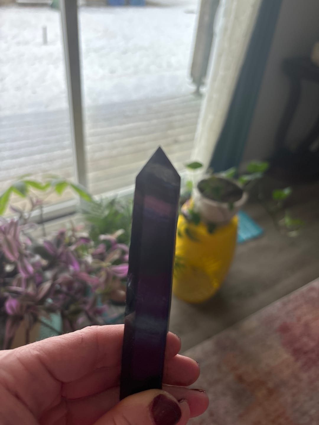Customer photo review of Rainbow Fluorite Point