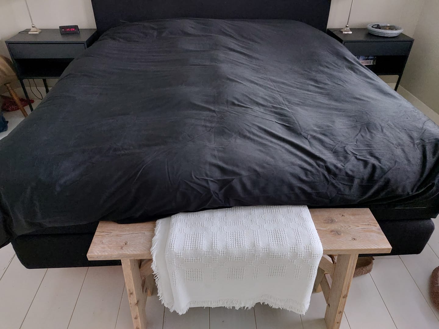 Customer photo review of Dekbedovertrek Velvet Zwart