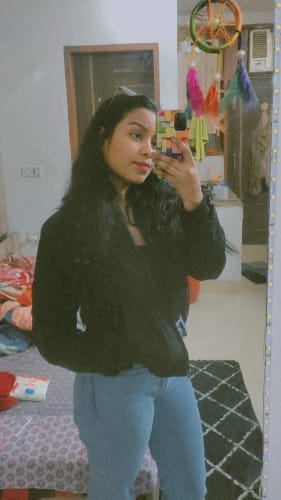 Customer photo review of Boot Cut Flared Jeans - Ice Blue