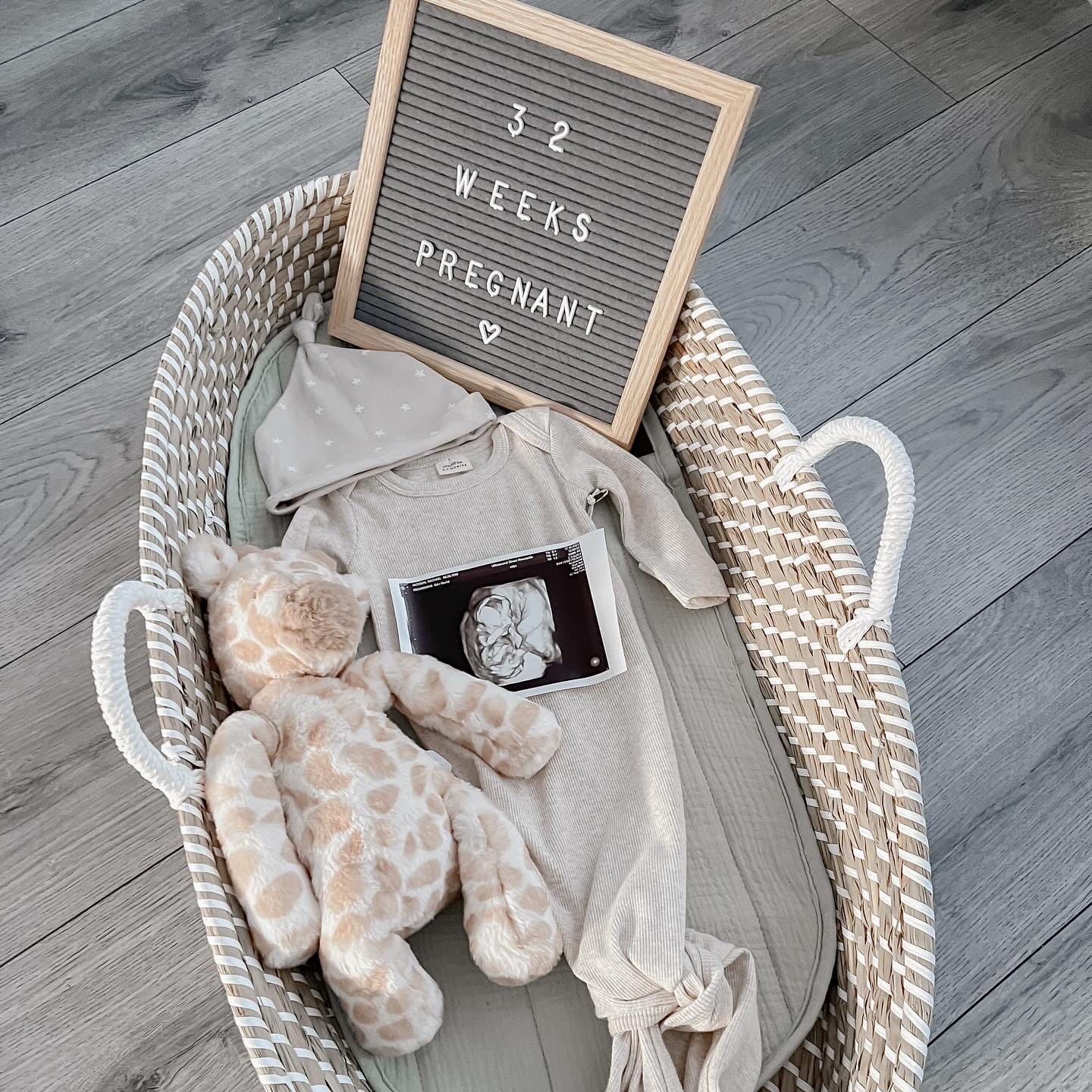 Customer photo review of Sea-Grass Baby Changing Basket