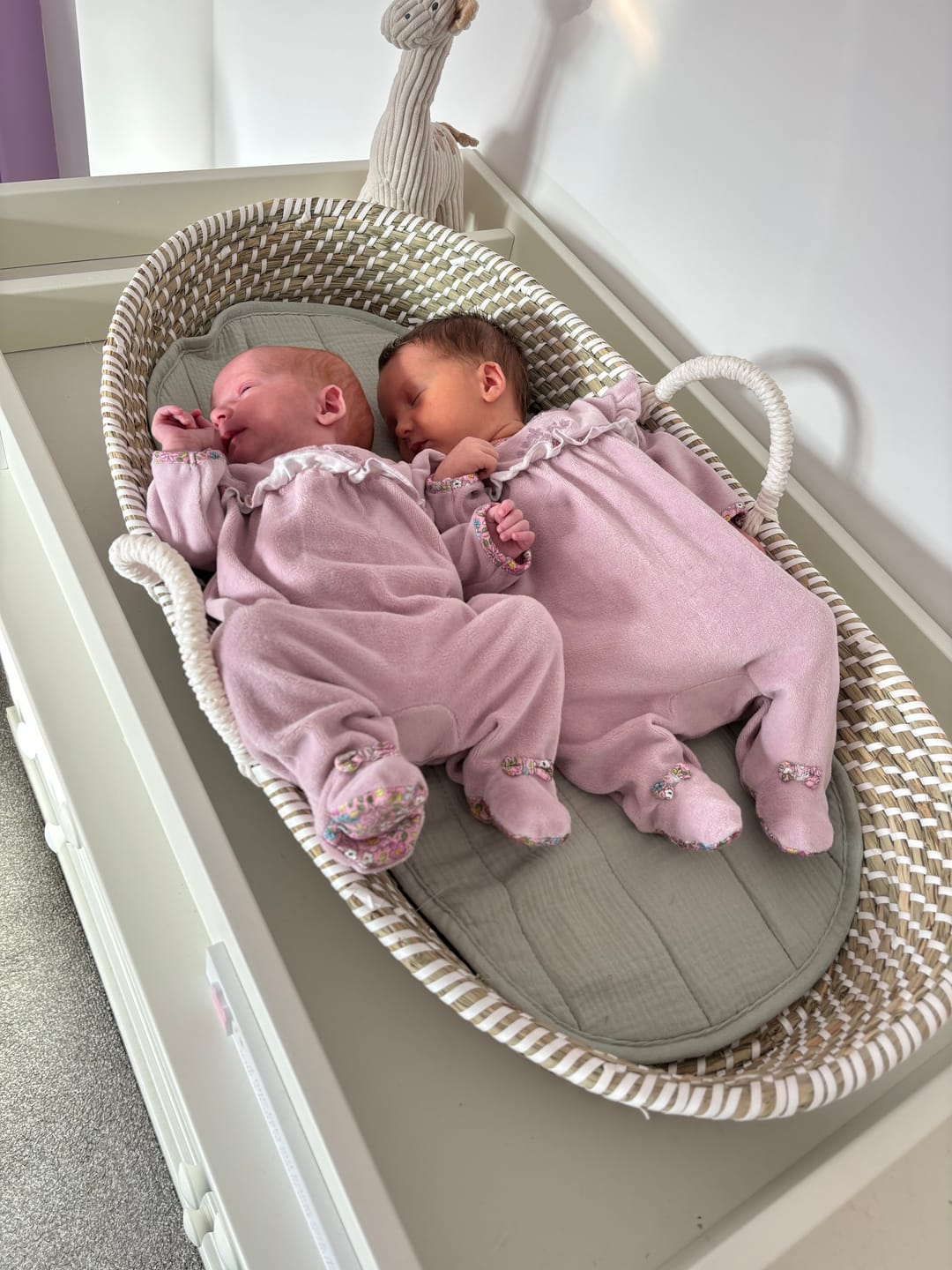 Customer photo review of Sea-Grass Baby Changing Basket