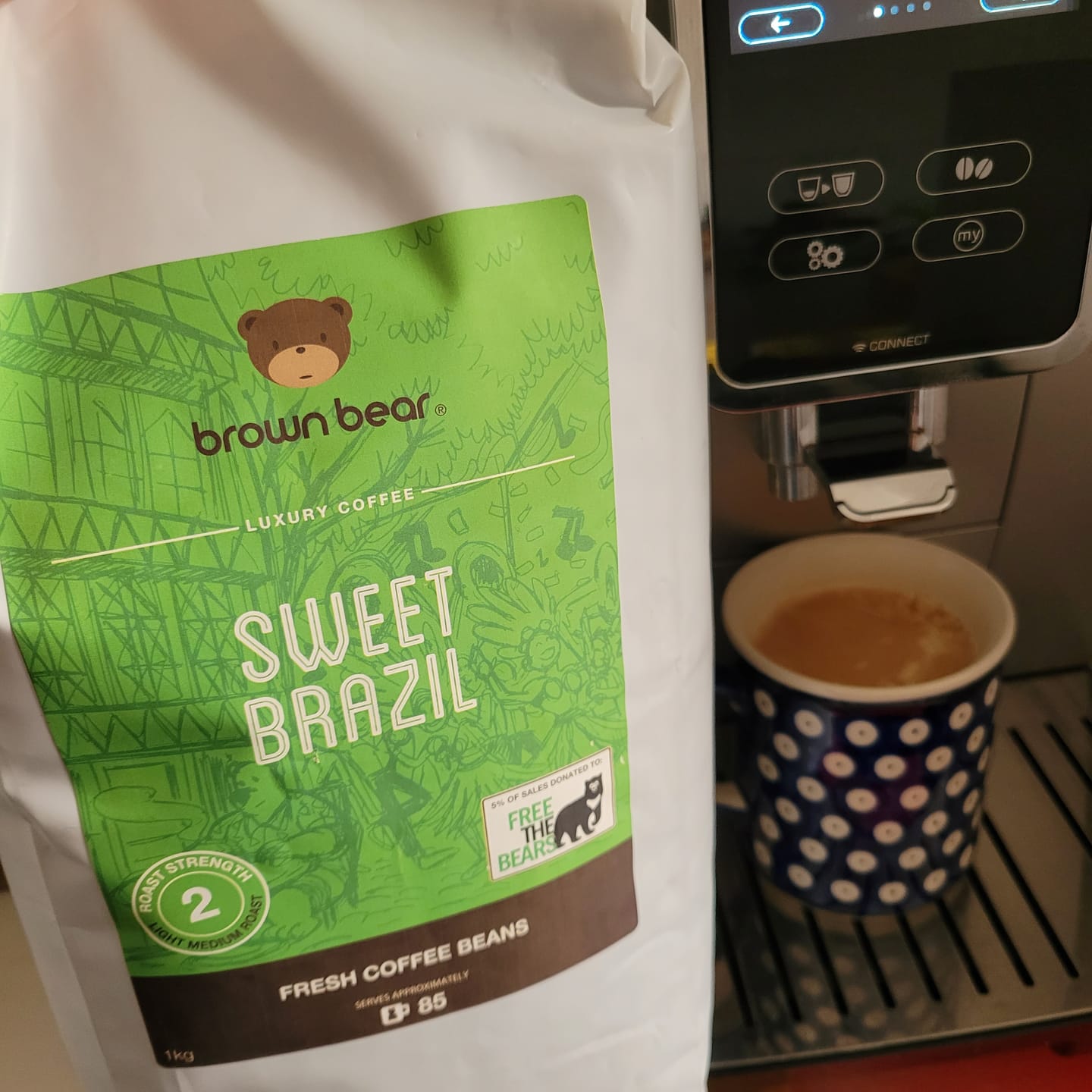 Customer photo review of Brazilian Coffee - Light Medium Roast Coffee - Sweet Brazil