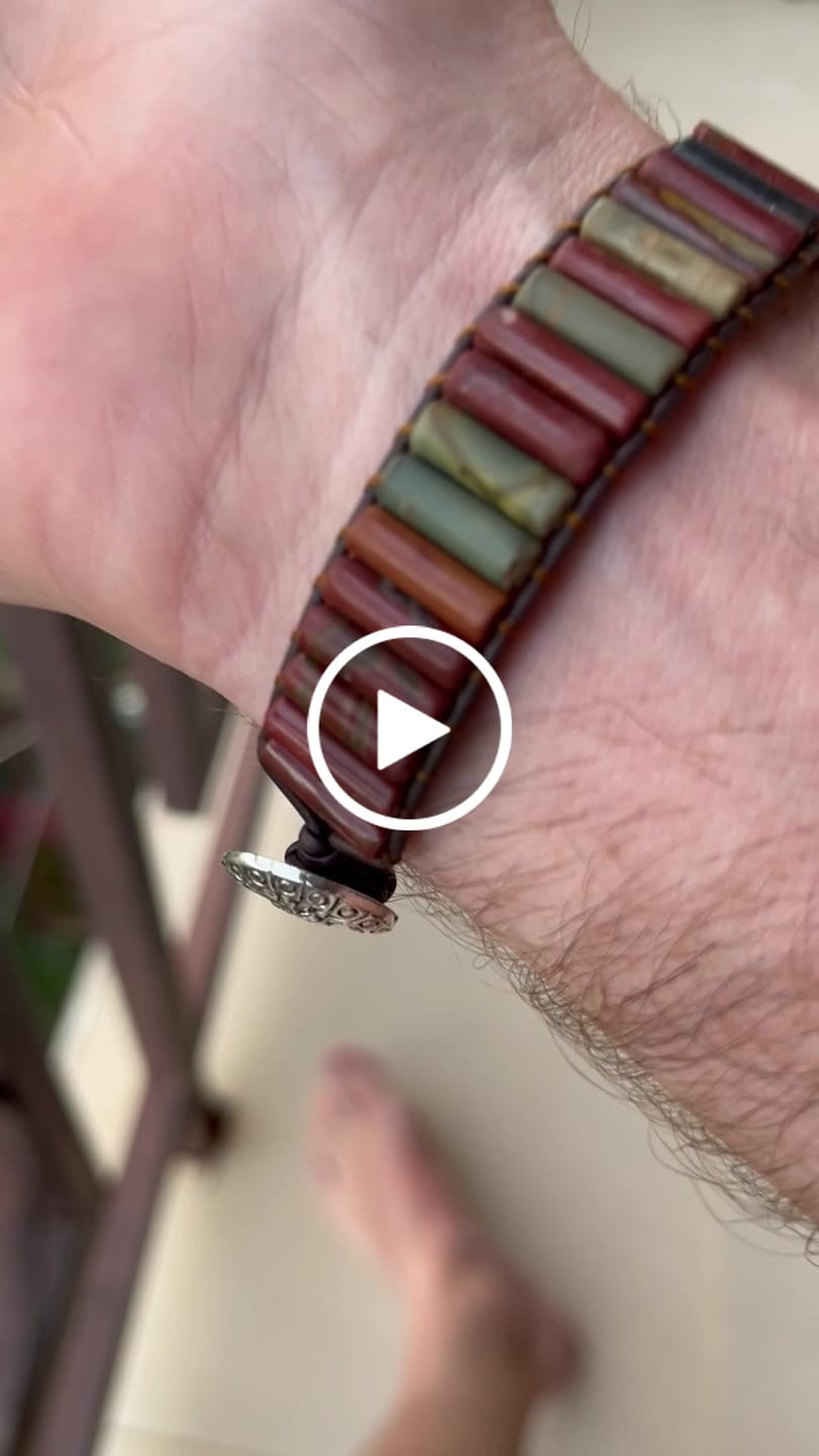 Customer video review of Men's Warrior Jasper Bracelet