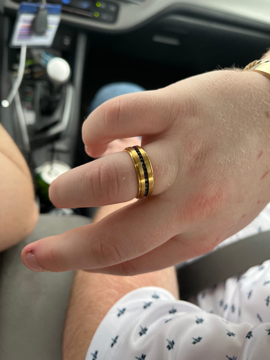 Customer photo review of Black Stone Matte Band