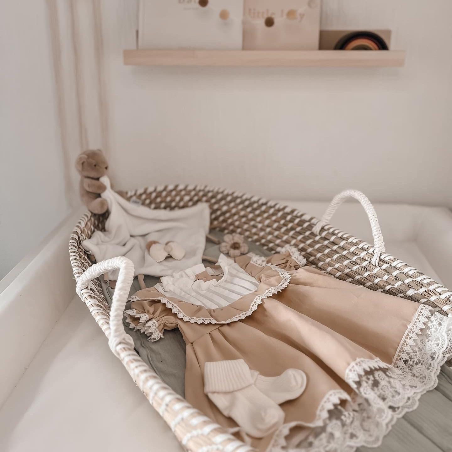 Customer photo review of Sea-Grass Baby Changing Basket