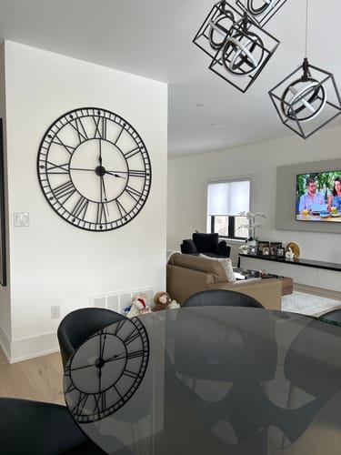 Customer photo review of 48" Black Roman Numeral Wall Clock