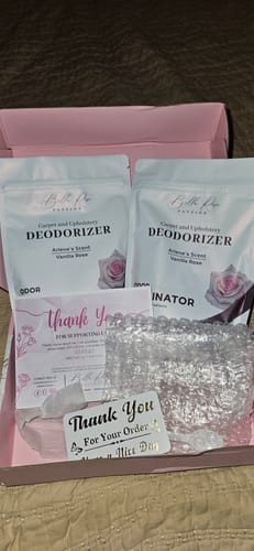 Customer photo review of Carpet & Upholstery Deodorizer ( Vanilla Rose )