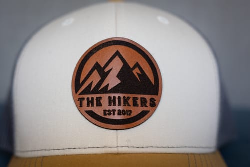 Customer photo review of Custom Leather Patch Trucker Hat - Richardson 112