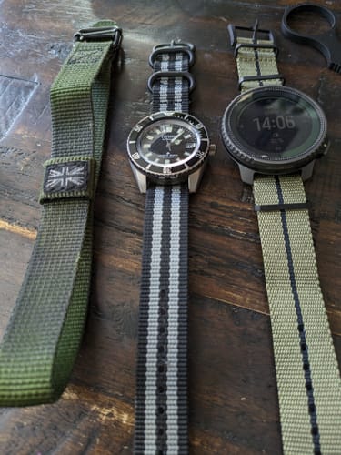 Customer photo review of Five Eye Nylon Watch Strap - PVD/Black Hardware - NEW