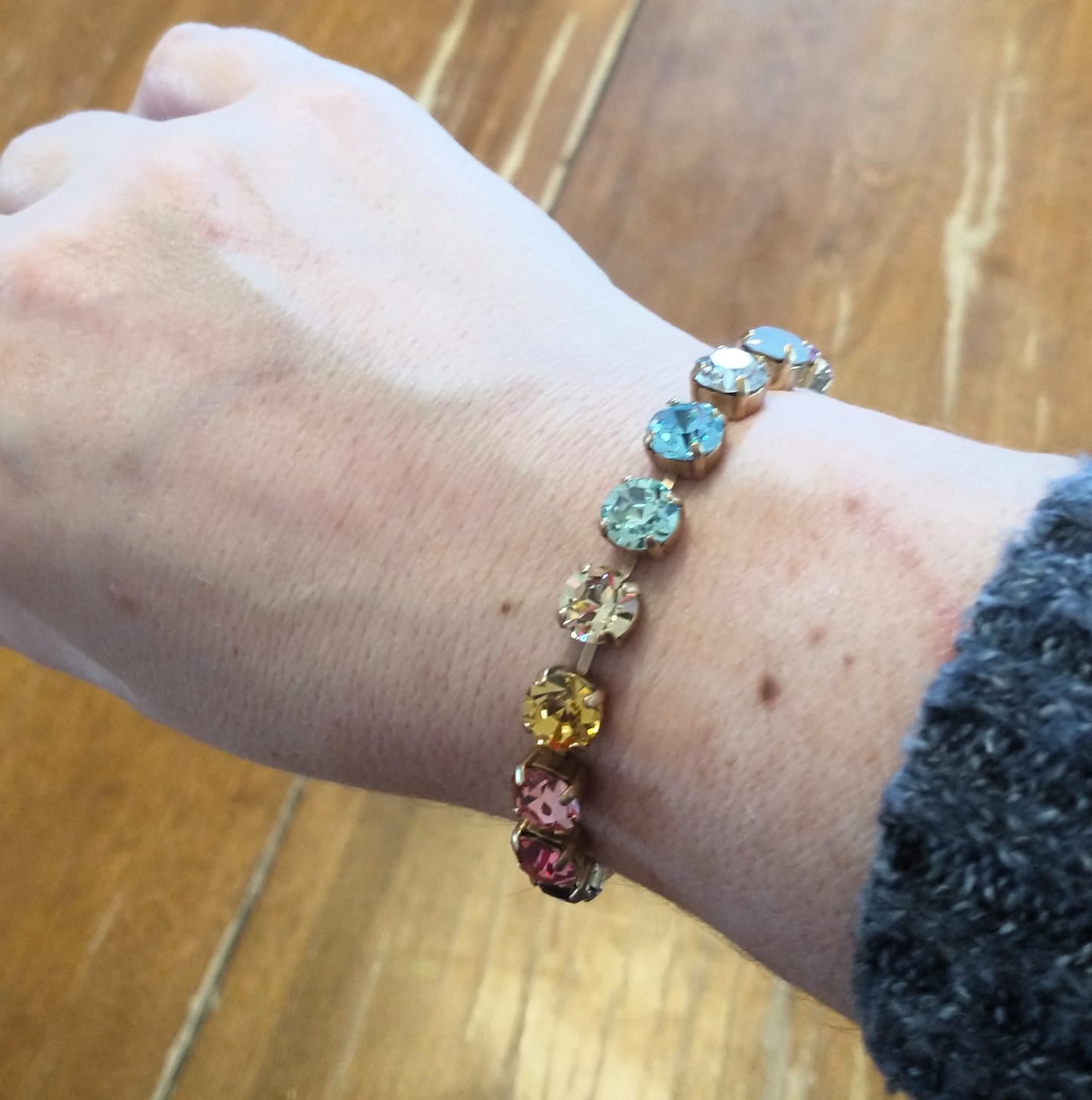 Customer photo review of Arista Bracelet in Blossom Ombré